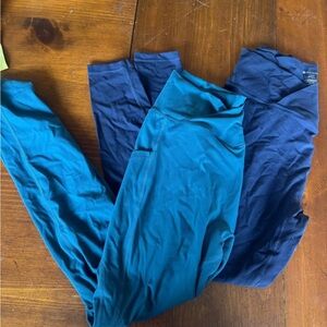BuffBunny Dual-Tone Ankle Pants in Blue and Teal